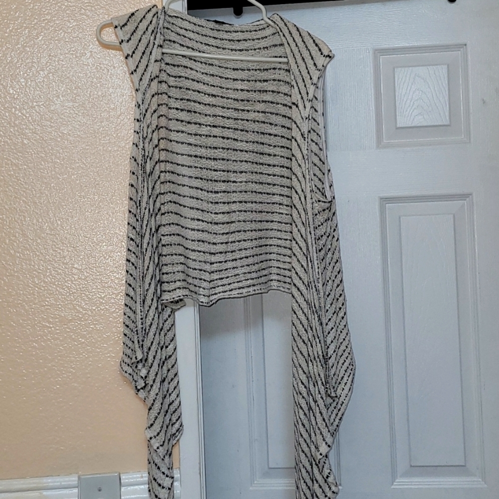 About A Girl Waterfall Open Front Neutral Cardigan